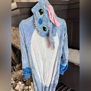 Adult Large Stitch Coatume Pajamas Blue and White Character Onesie - Never Worn